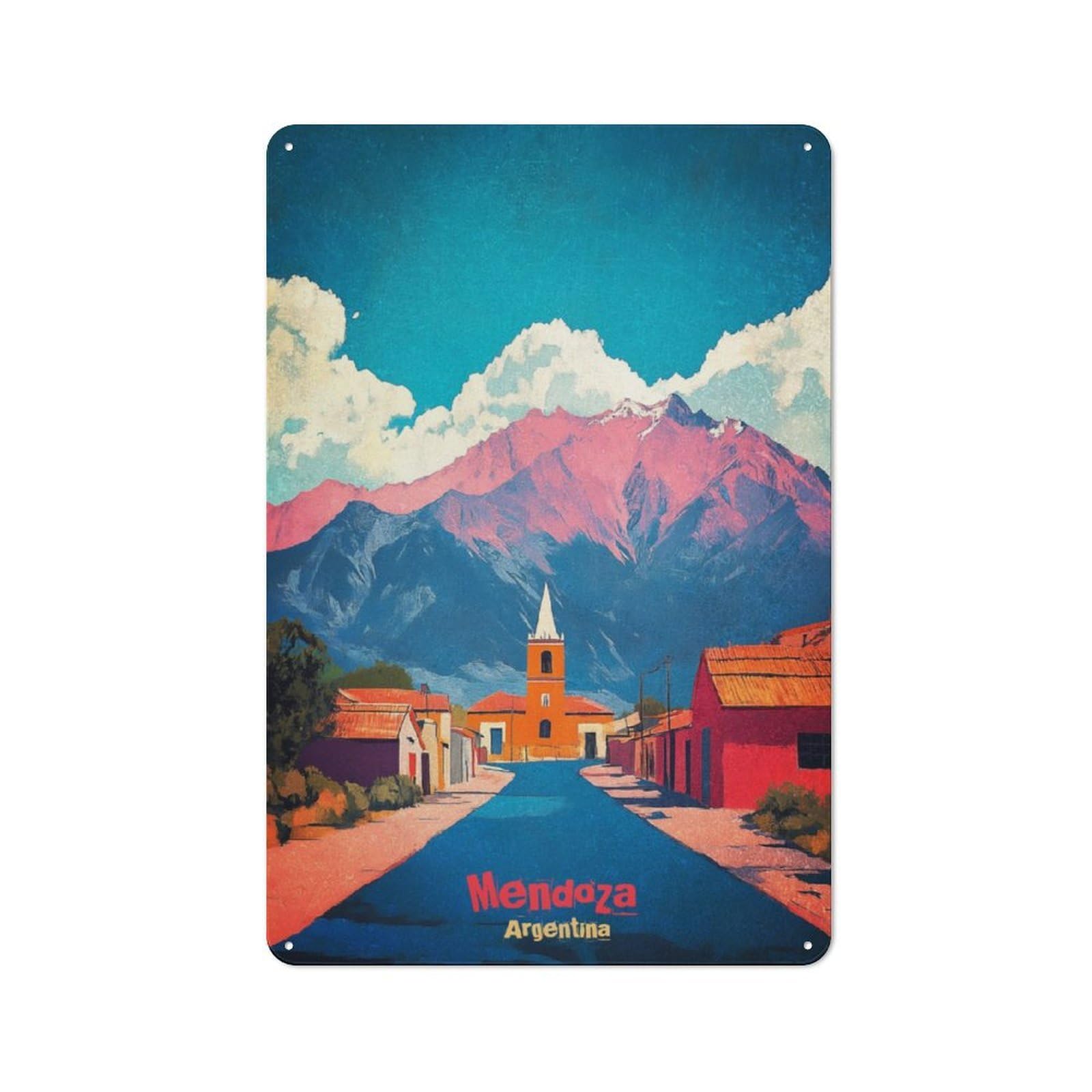 Mendoza Art Industrial-style Tin Sign 30x20cm for Garage Or Workshop, for Garage, Workshop And Man Cave Decoration