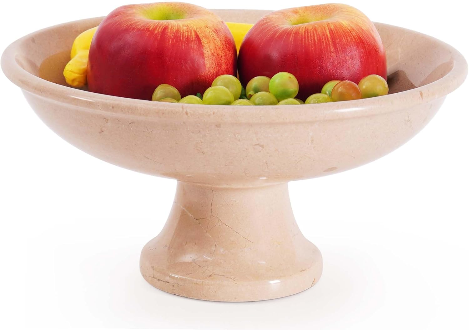 Radicaln Marble Fruit Bowl For Kitchen Counter 10" Inches White Handmade Bananas Holder, Ideal key Bowl, Modern Salad and Serving Bowl for Home Storage