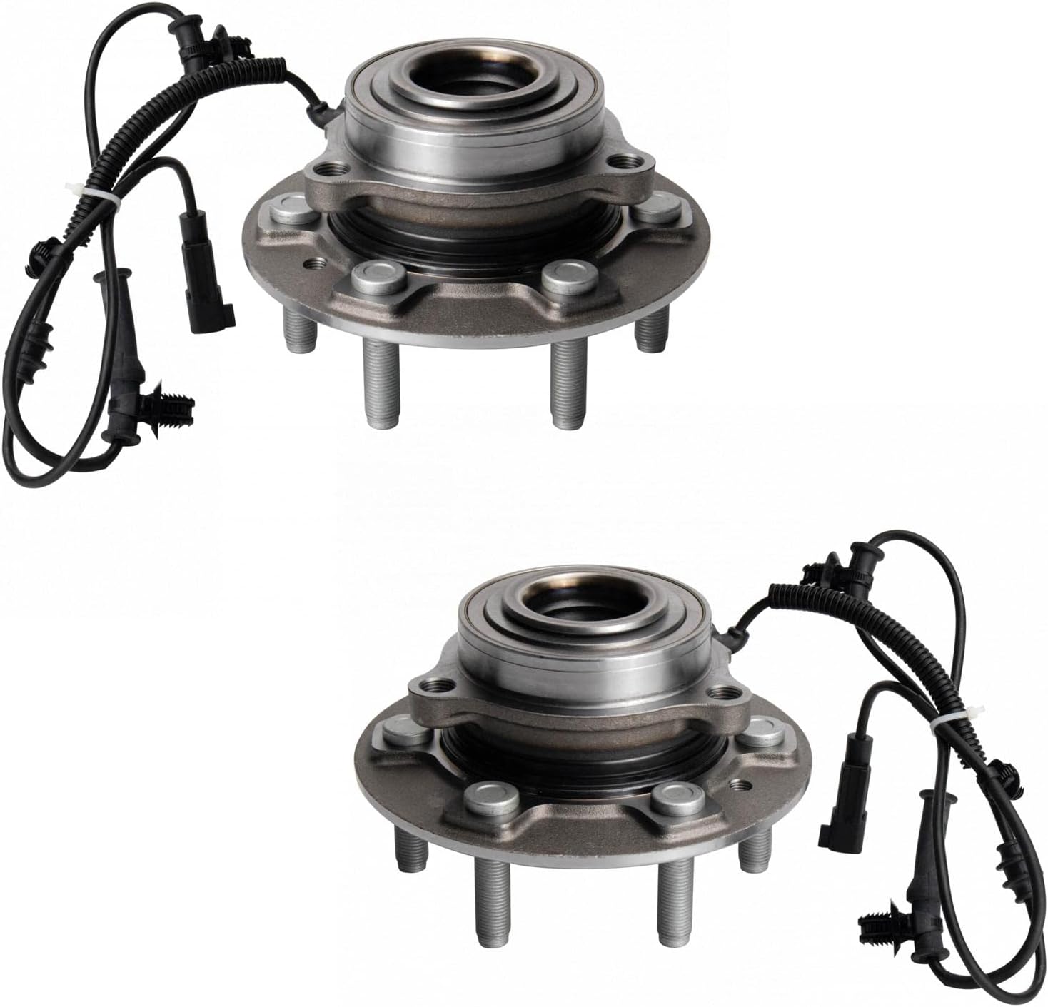 trq 2 piece front wheel bearing & hub assembly set compatible with 2019-2023 ram 1500 bha34730