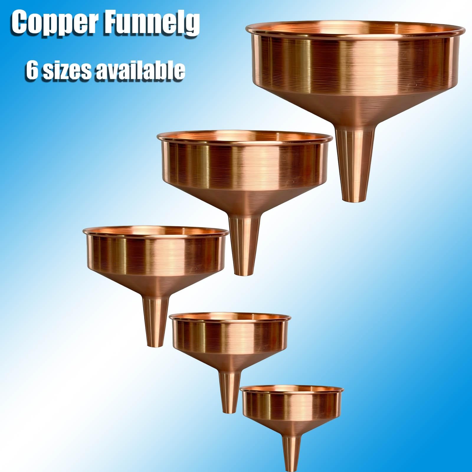 Kupfertrichter, 125 mm, 160 mm, 180 mm, 220 mm, 300 mm, Metalltrichter, funkenfrei, nicht magnetisch, korrosionsbeständig, 1 Stück(125mm/4.92in)