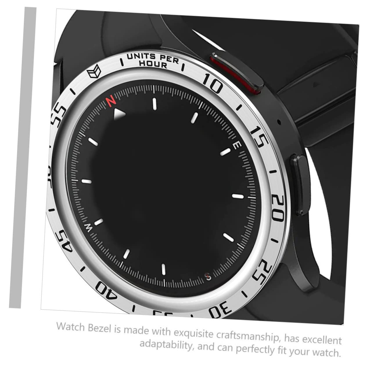 OSALADI 5pièces Montre Connectée Lunette Acier Inoxydable pour Watch Pro Anneau Bezel Pratique Et Durable avec Design Élégant