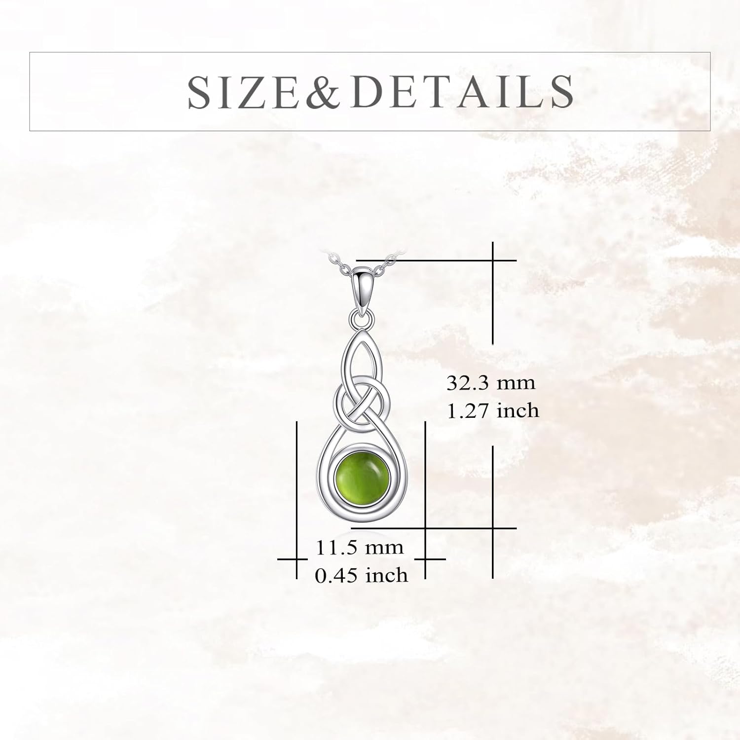 Mustard Seed Necklace Sterling Silver Celtic Infinity Pendant Faith Jewelry Religious Gifts for Women Men - Image 6