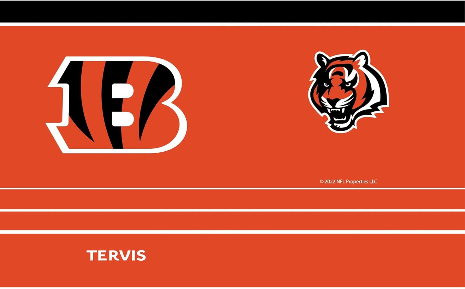 Tervis Traveler NFL Cincinnati Bengals - MVP Triple Insulated Tumbler Travel Cup Keeps Drinks Cold & Hot, 20oz, Stainless Steel - Image 2