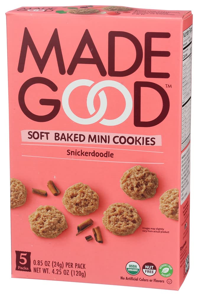 MADEGOOD Organic Soft Baked Mini Snickerdoodle Cookies, 4.25 OZ