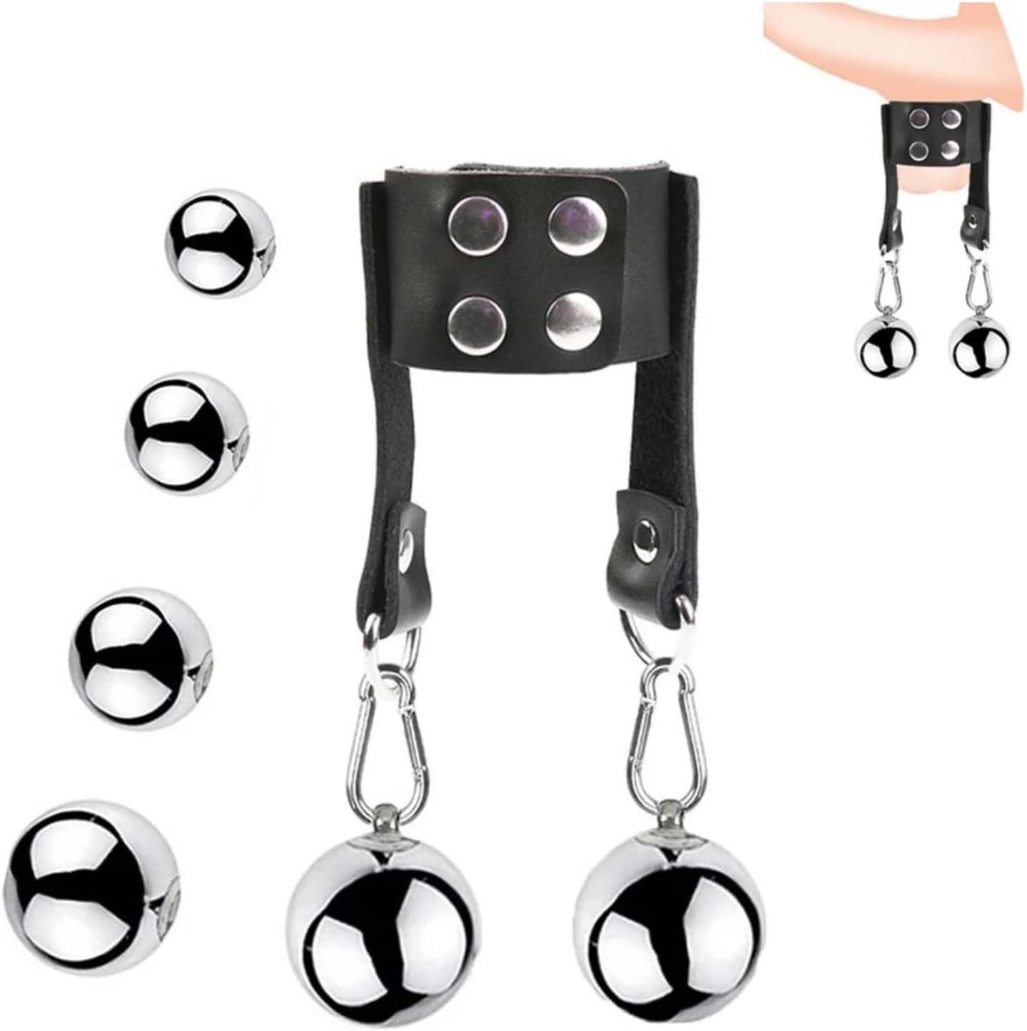 Men's Training Metal Ball Aid Accessories, Weighted Stretcher to Improve Endurance Fitness -E24SQUS (35+40mm Combination)