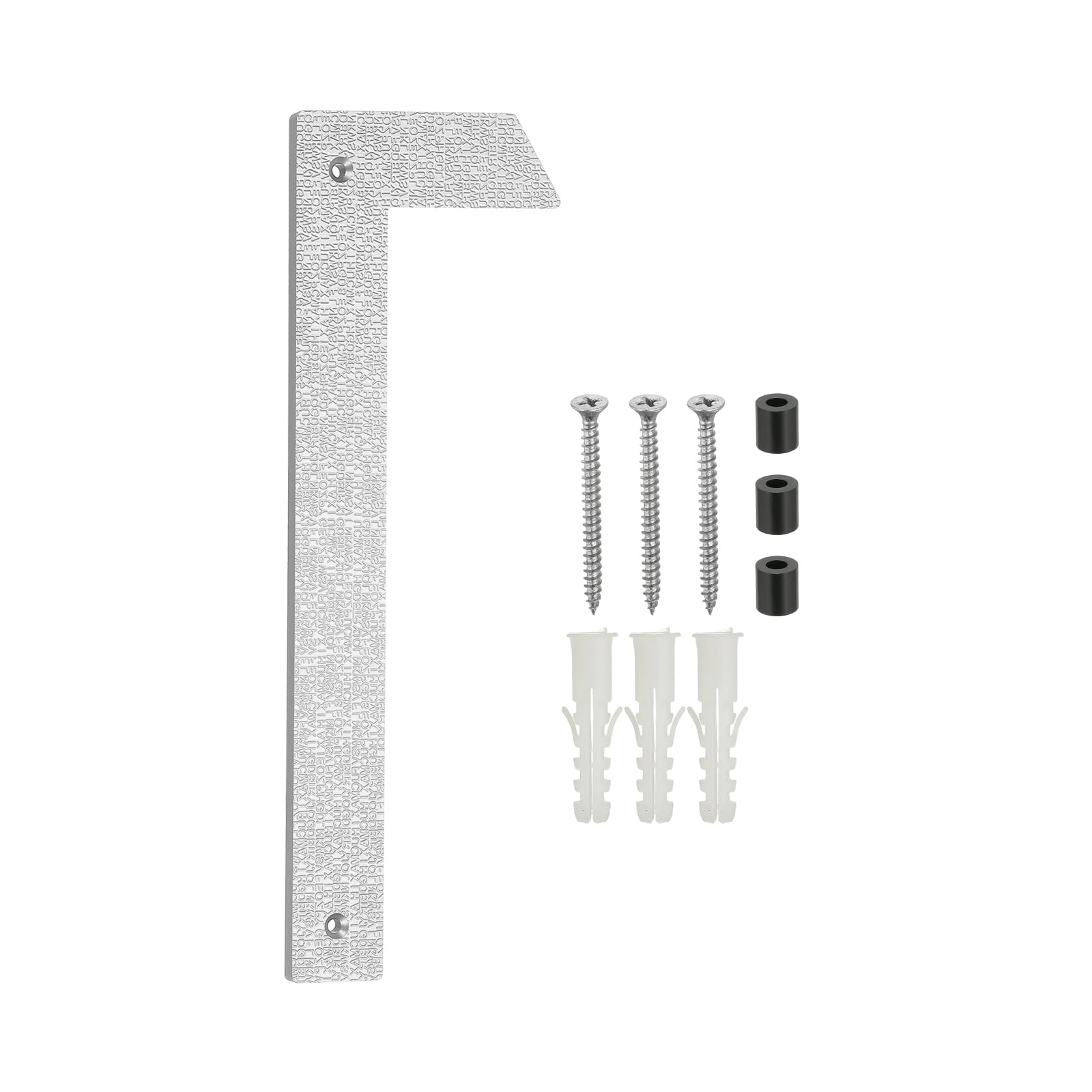 Numéro de maison argenté texture premium effet 3D relief pour mur - 7