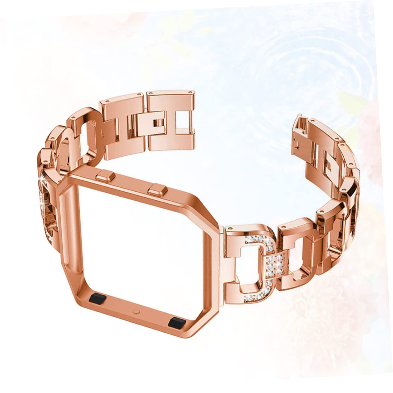 SECFOU Smartwatch-band Uhrenrahmen Strassbänder Band Mit Rahmen Ersatz Ansehen Arm Uhren Ersatz Uhrenarmbänder Aus Strass Ladung 3 Uhrenzubehör Aus Strass Für Golden
