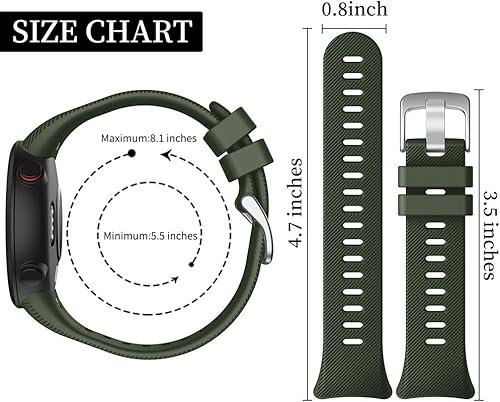 Miniatura 5 de Watbro Compatible with Garmin Forerunner 45 band, Soft Silicone Sport Replacement Watch Band, Fitness Strap Bracelet Wristband for Garmin Forerunner