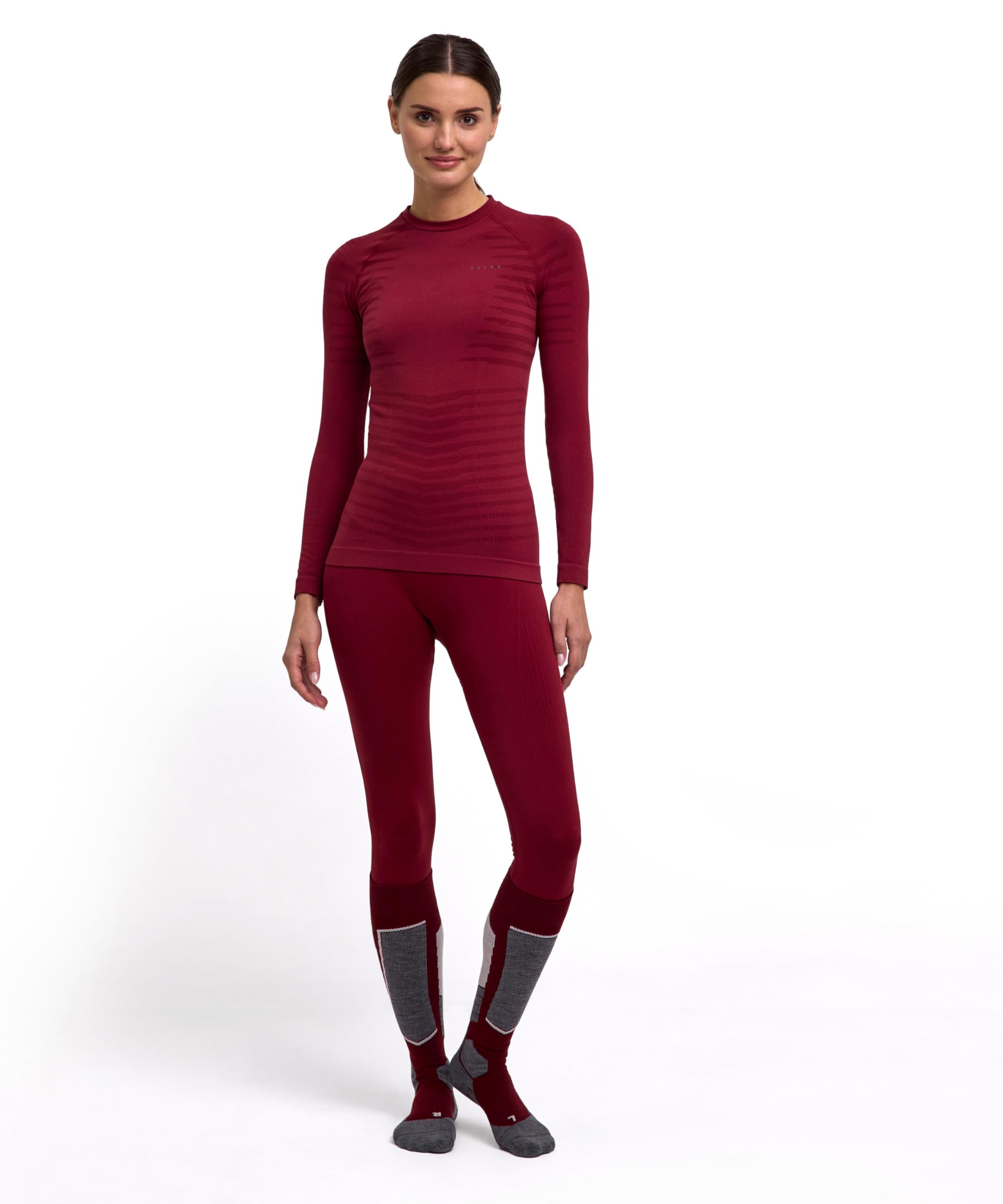 FALKE Damen Maximum Warm Round Neck Funktionsshirt Langarm schnelltrocknendes atmungsaktives nachhaltiges Funktionsmaterial kalte bis sehr kalte Temperaturen Funktionsunterwäsche 1 Stück | extra warm für kalte bis sehr kalte Temperaturen