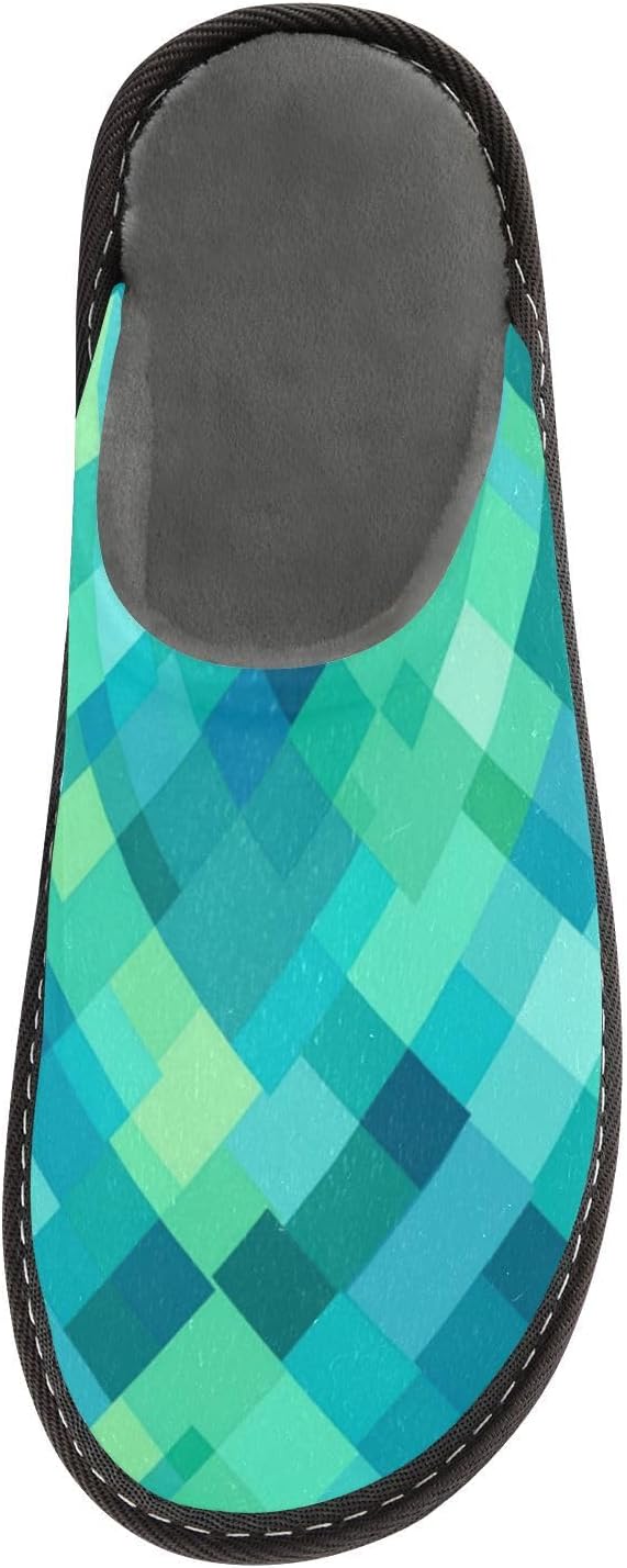 KLL Unique Rhomboid Turquoise Green Women's Slippers Slippers For Teen Girls image 5