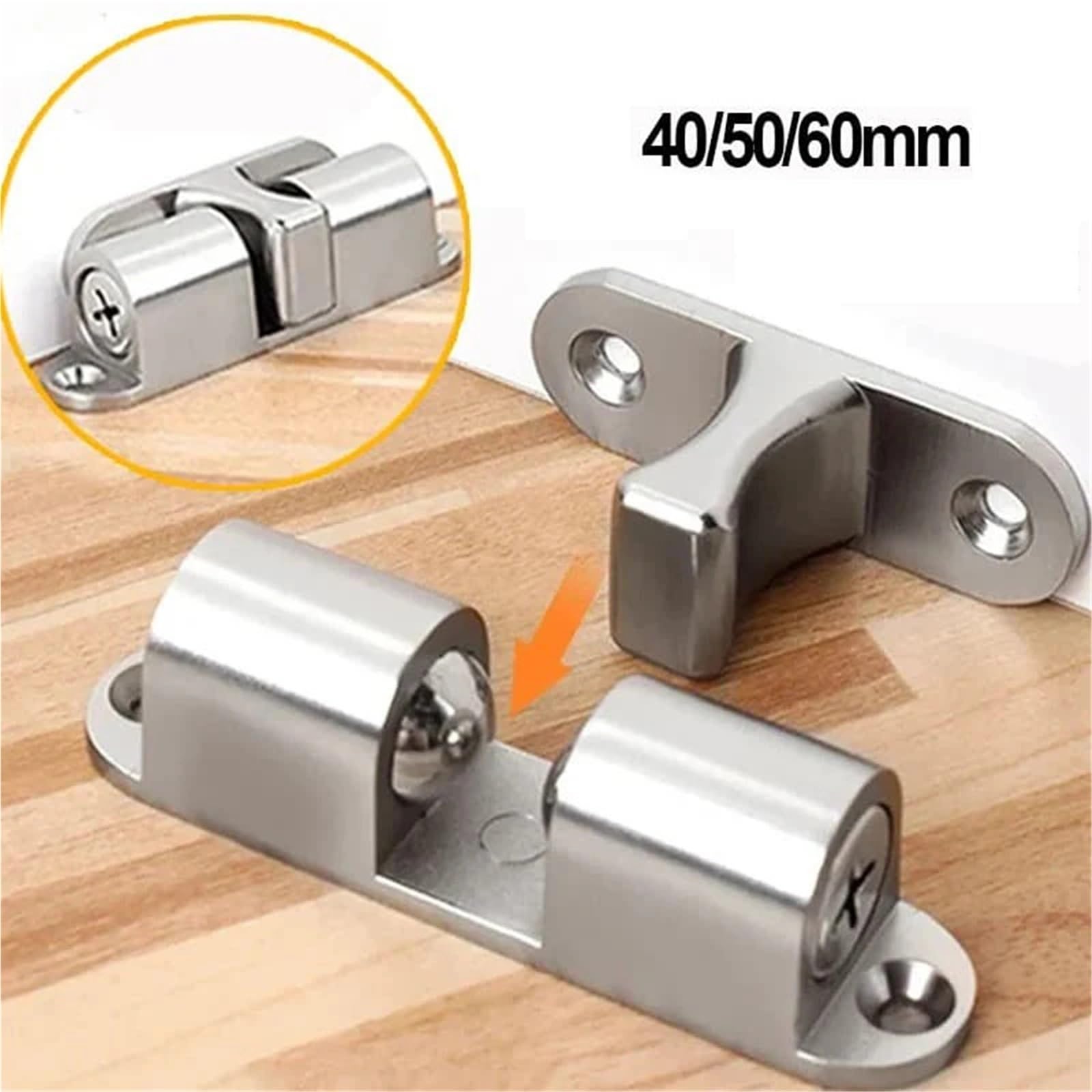 10 Stück Möbeltür-Kugelriegel aus Messing, Doppelrolle, Federkugelschnäpper, Schrank-, Schranktür, verstellbare Spannungsriegel Für Schränke