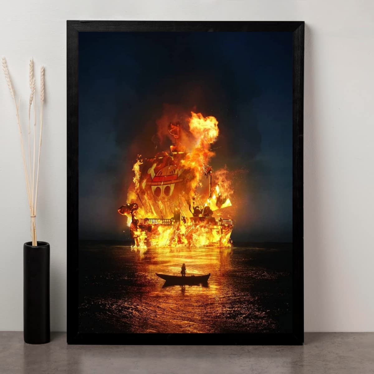 SoulAbiti One Piece Straw Hats 12 X 18 Framed Art (One Piece Going Merry)