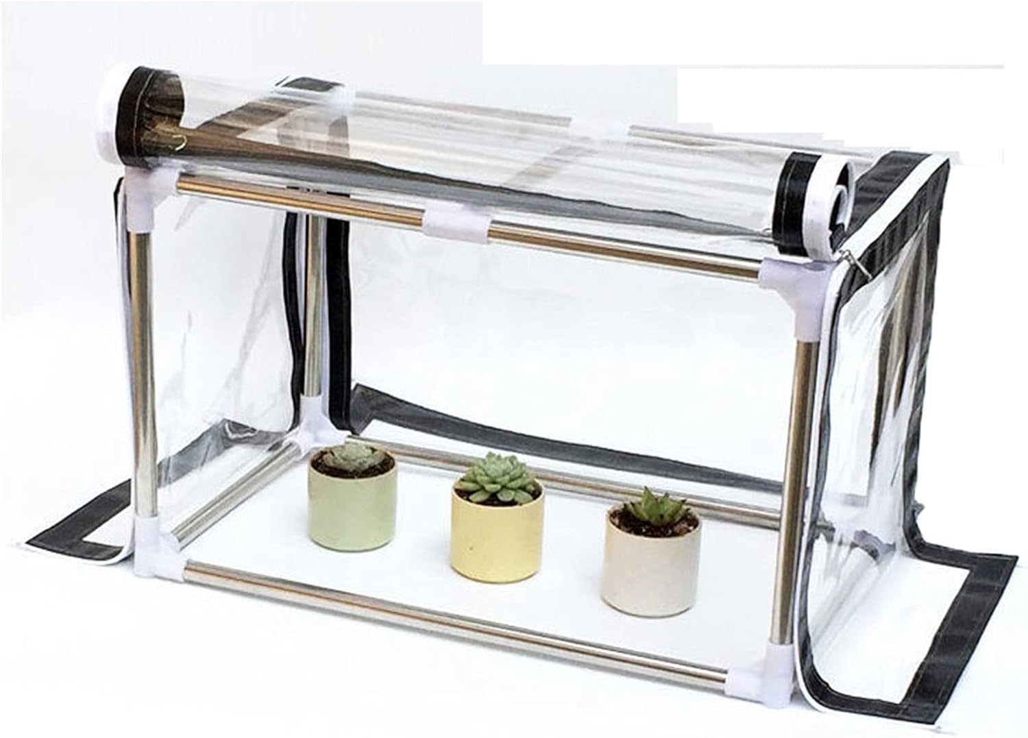 NXSP Mini Invernadero, Invernadero De Jardín De PVC Plegable Portátil, Viento Autoinstalable, Lluvia, Cubierta De Aislamiento De Balcón A Prueba De Viento (A)