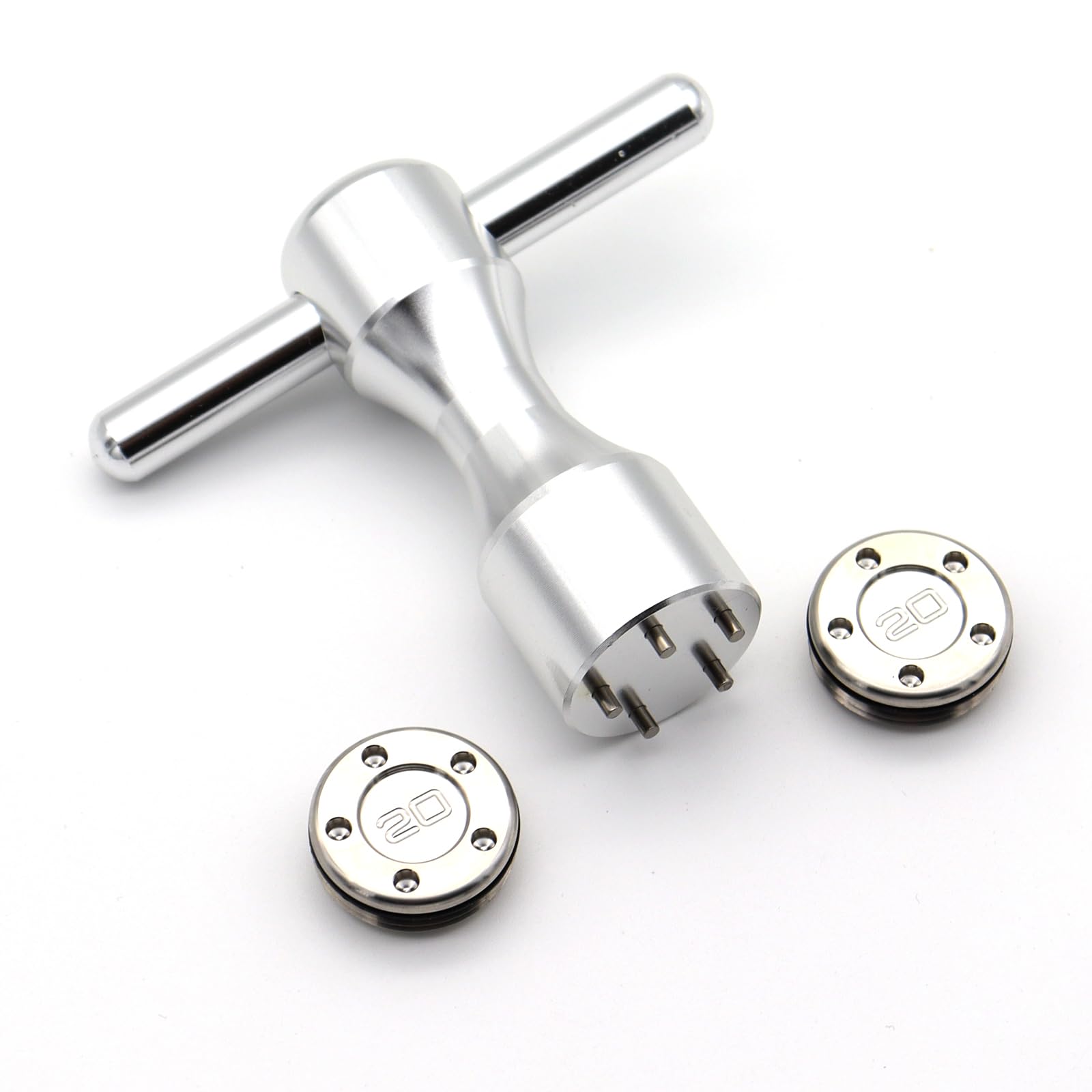 MOTONG 2 x 20g Custom Weights + Wrench for Titleist Scotty Cameron Newport, Button Back, My Girl, Select GoLo, Select Mid & Long, California, Kombi & Futura X (Silver)