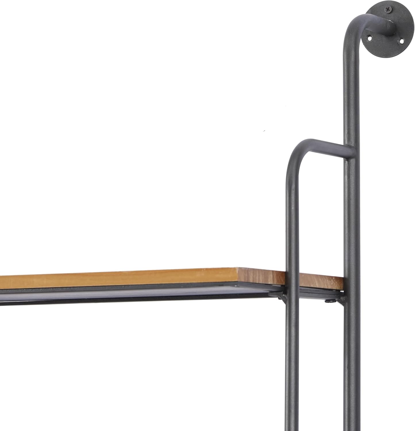 Deco 79 Metal 5 Shelves Wall Shelf, 23" x 12" x 71", Brown