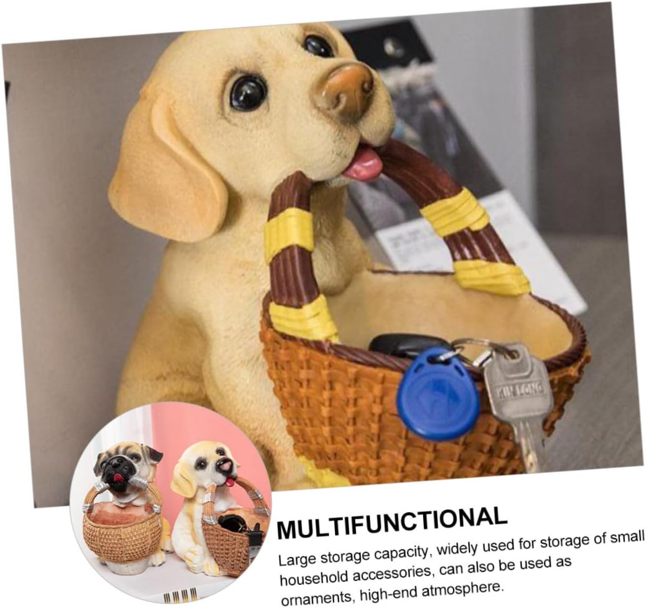 Stylish Desktop Decor Resin Adornment Large Capacity Storage Box for Jewelry Add Charm to Your Room