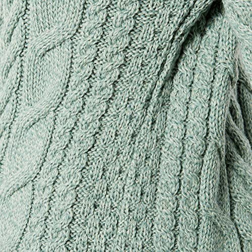 Image of Aran Woollen Mills - Carraig Donn Ladies Irish Multi Cabled Raglan Super Soft Merino Wool Sweater