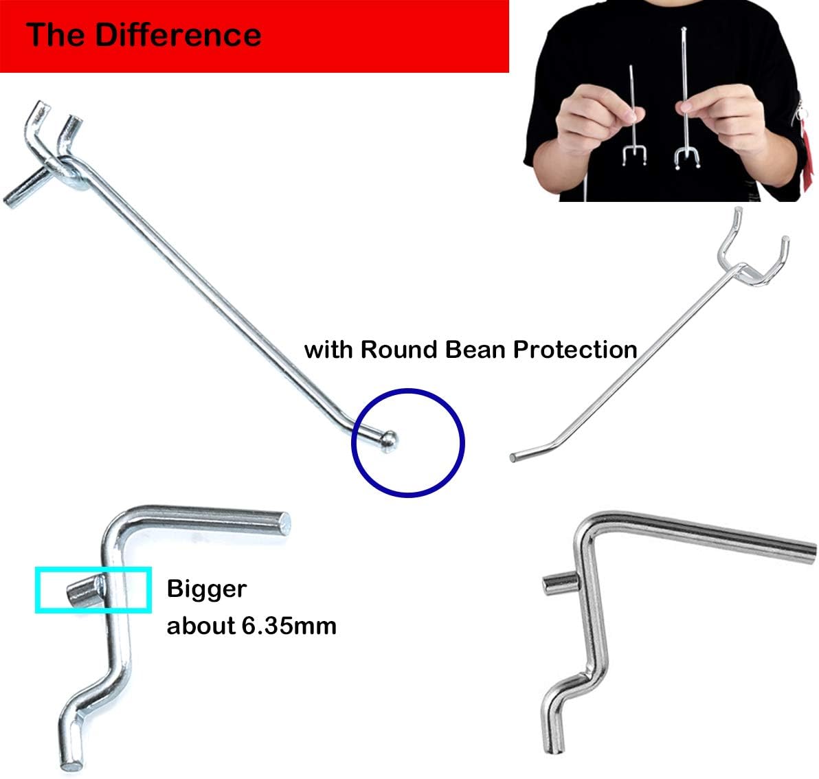 Weekly Top Sale Tgnazet Pegboard Hooks Assortment, 1/4 Inch Peg Board Hook Set, Heavy Weight Pegboard Accessories