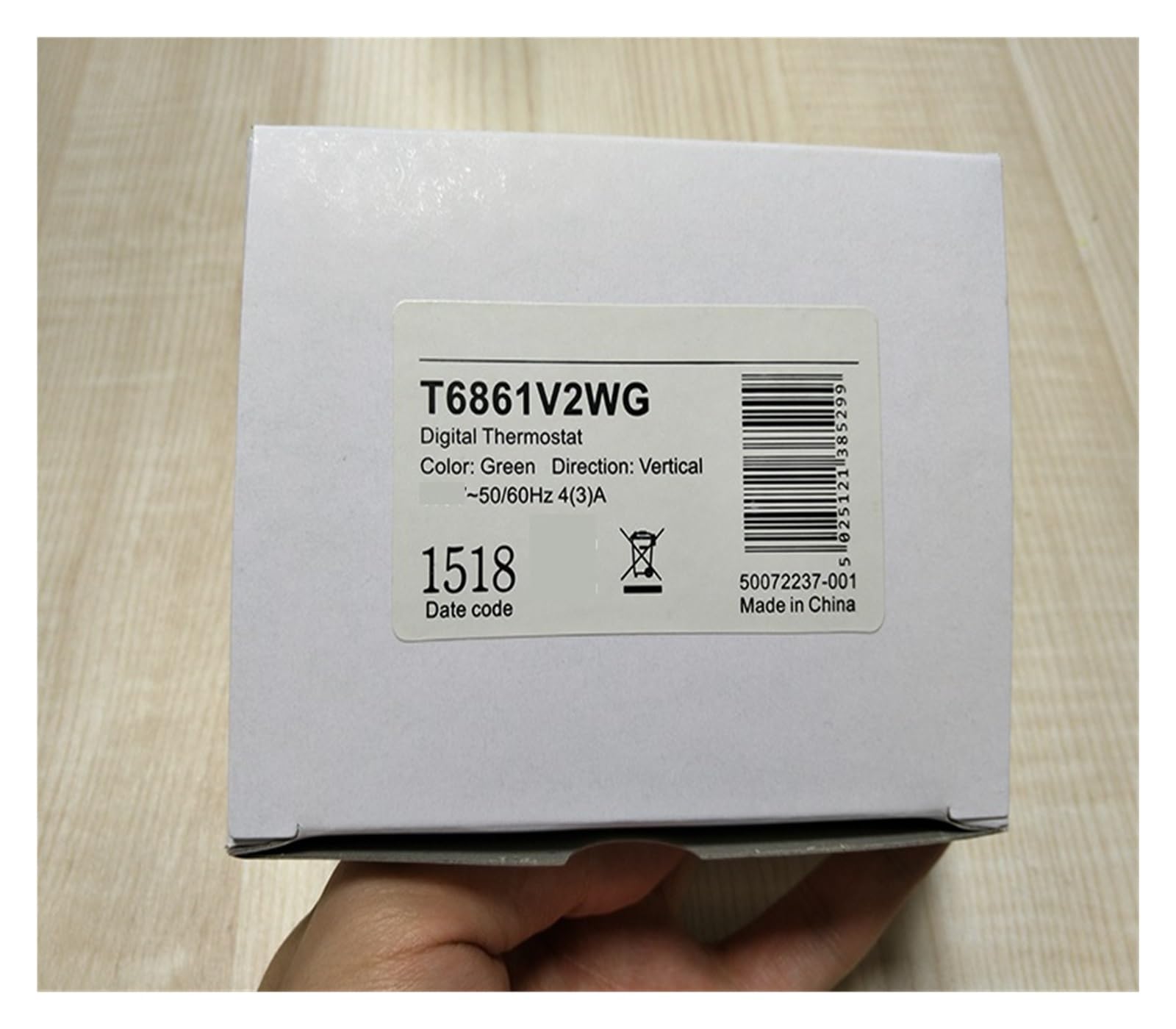 Termostat cyfrowy, Cyfrowy termostat klimatyzatora, termostat pokojowy elektroniczny przełącznik modułu kontroli temperatury, T6861V2WG T6861V1WG(Blauw)