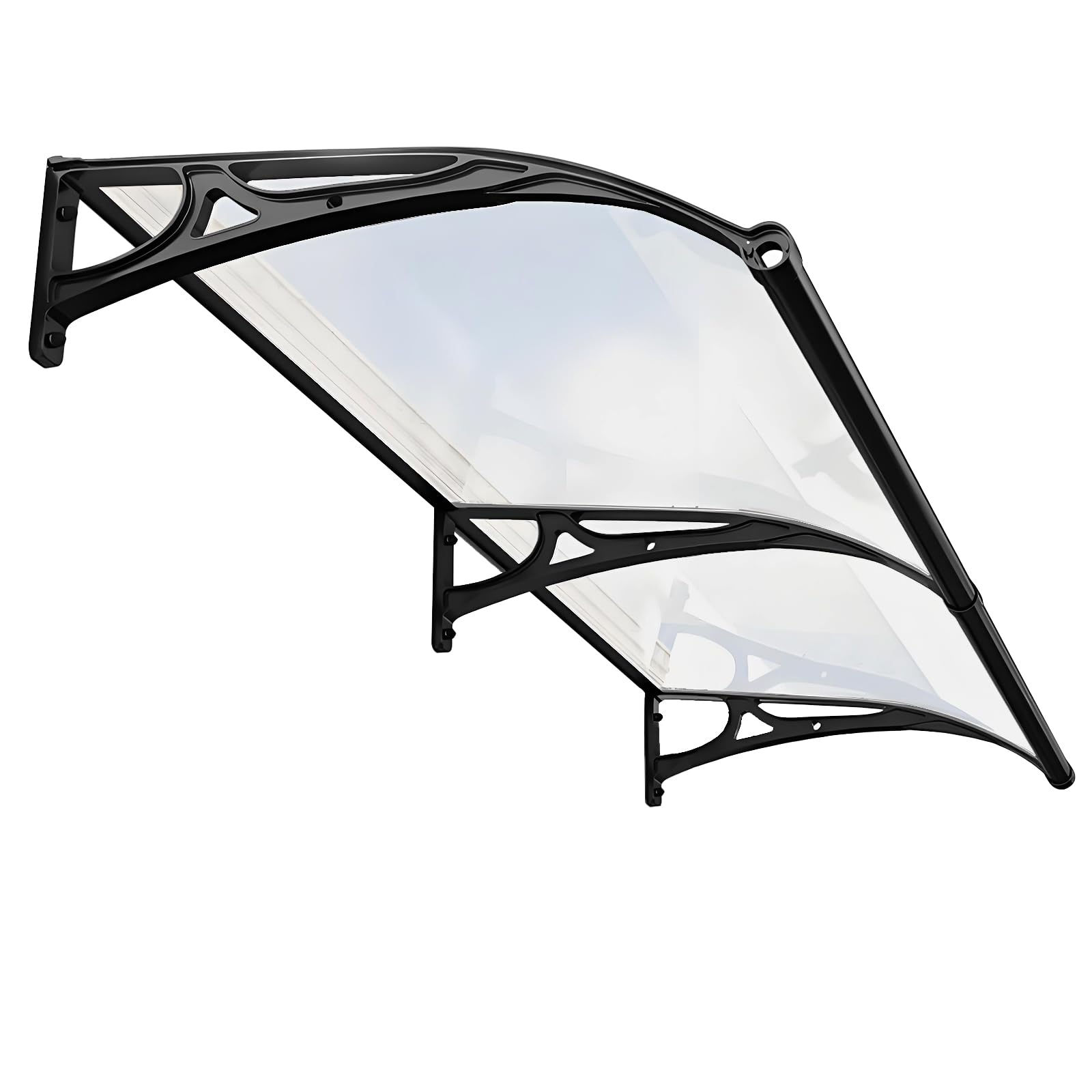 GJZQDKX Polycarbonate Window Door Awning Canopy - Outdoor Sun Shutter UV & Rain Protection for Porch Patio Deck -Weather-Resistant Awnings