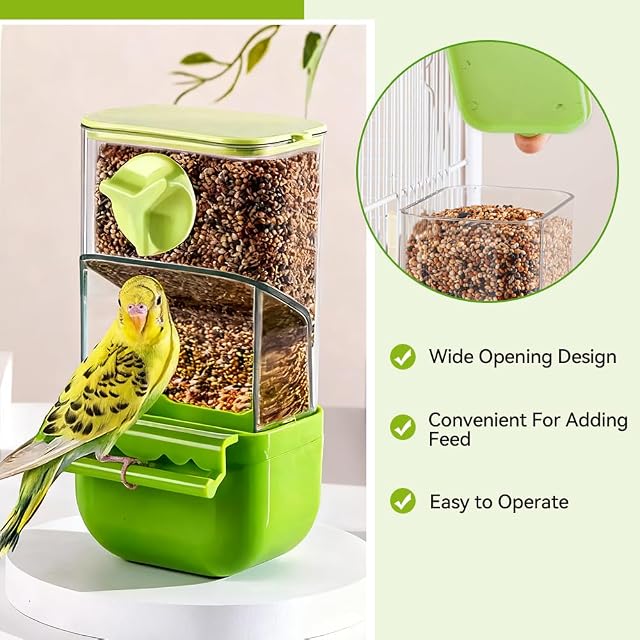 Foto 5 de 7 de Byfoyif Bird Automatic Feeding, Alimentador de pájaros jaula + Bebedero de pájaros Jaula