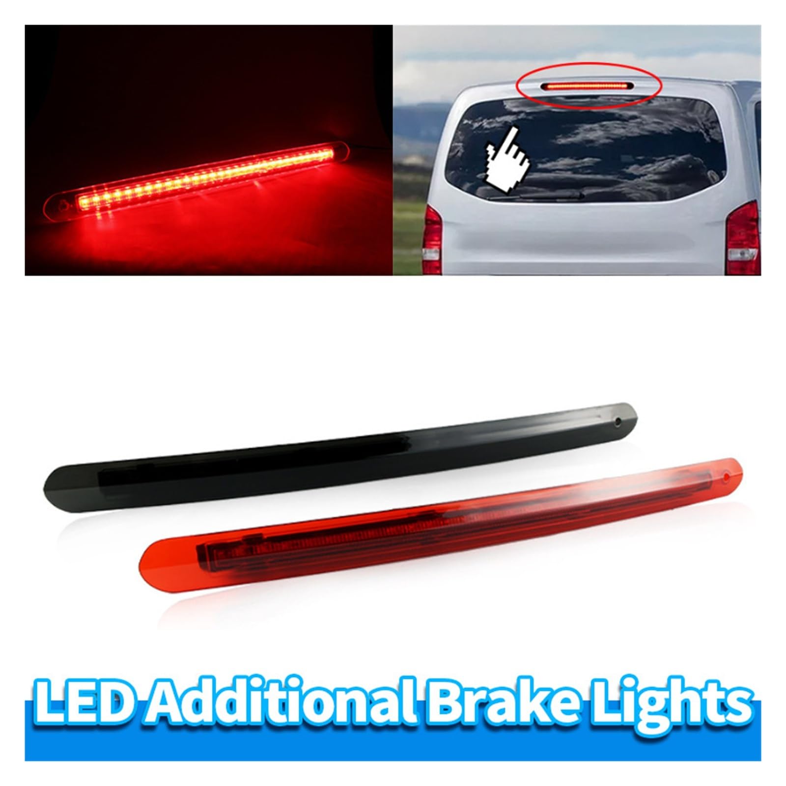 Dla Benz Vito W447 2014-2025 Van LIGHT trzecie trzecie światło hamowania wysoko montowane światło stop OEM A4479060800 A4479060700(1PC Red Lens)