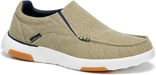 OrthoComfoot Zapatos ortopédicos cómodos sin cordones para hombre con soporte de arco, mocasines ortopédicos para fascitis plantar, zapatos de lona