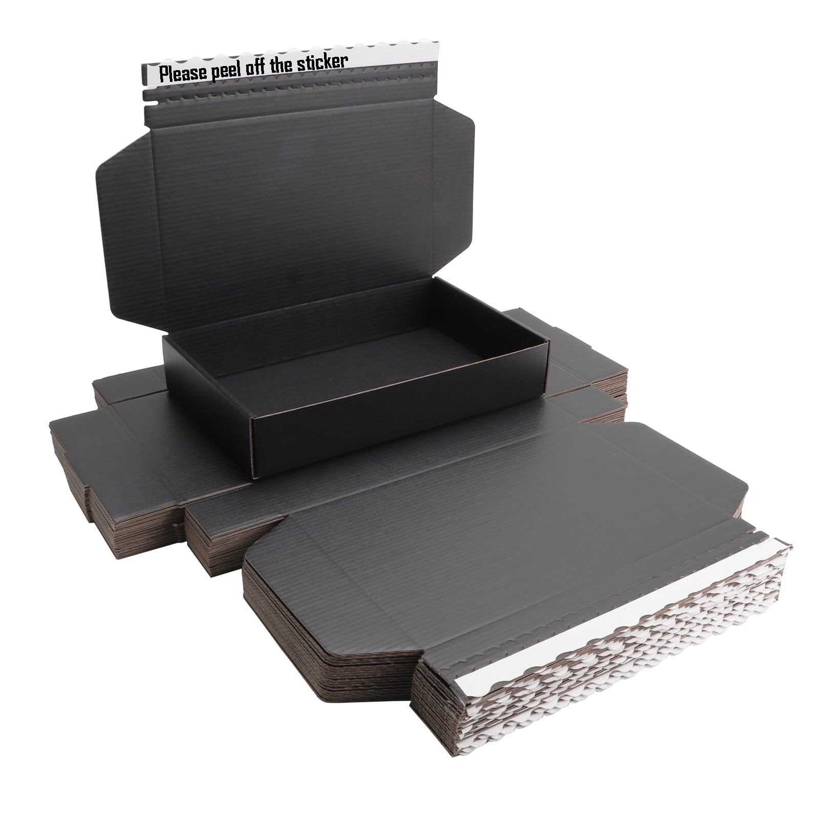 Embalaje de envío negro de 10.5 x 6.3 x 2 pulgadas de alto, cajas de cartón corrugado duro para regalo para propuesta de dama de honor, invitaciones, boda, Navidad, aniversario