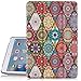 Hocase iPad Mini 5 Case, Folio PU Leather Smart Case w/Unique Flower Design, Auto Sleep/Wake Feature, Microfiber Lining Hard Back Cover for iPad Mini 5th Generation 2019/iPad Mini 4 2015 - Mandala