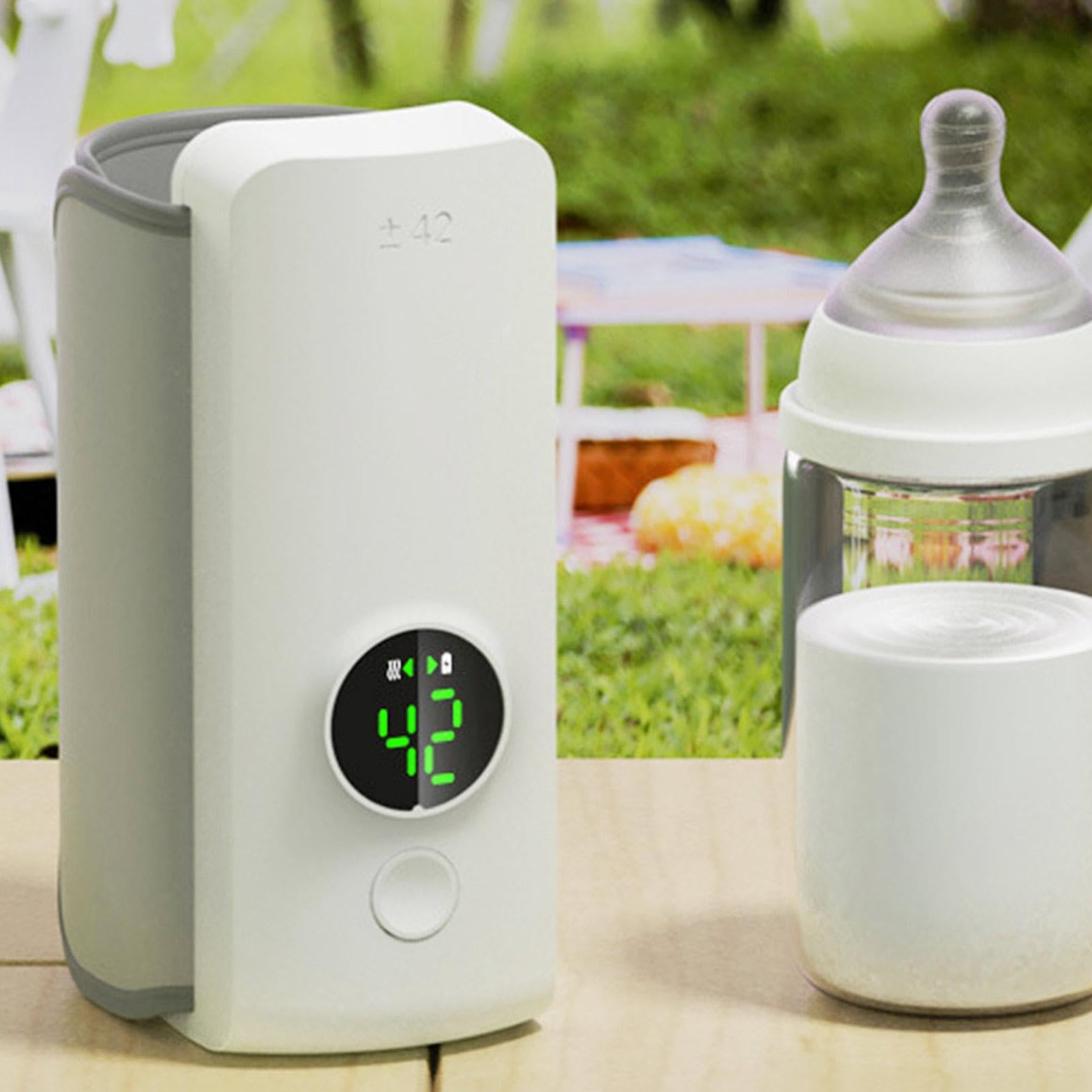 Scaldabiberon portatile | Scaldabiberon ricaricabile USB | Scaldabiberon portatile senza fili alimentato a batteria per latte materno o latte artificiale