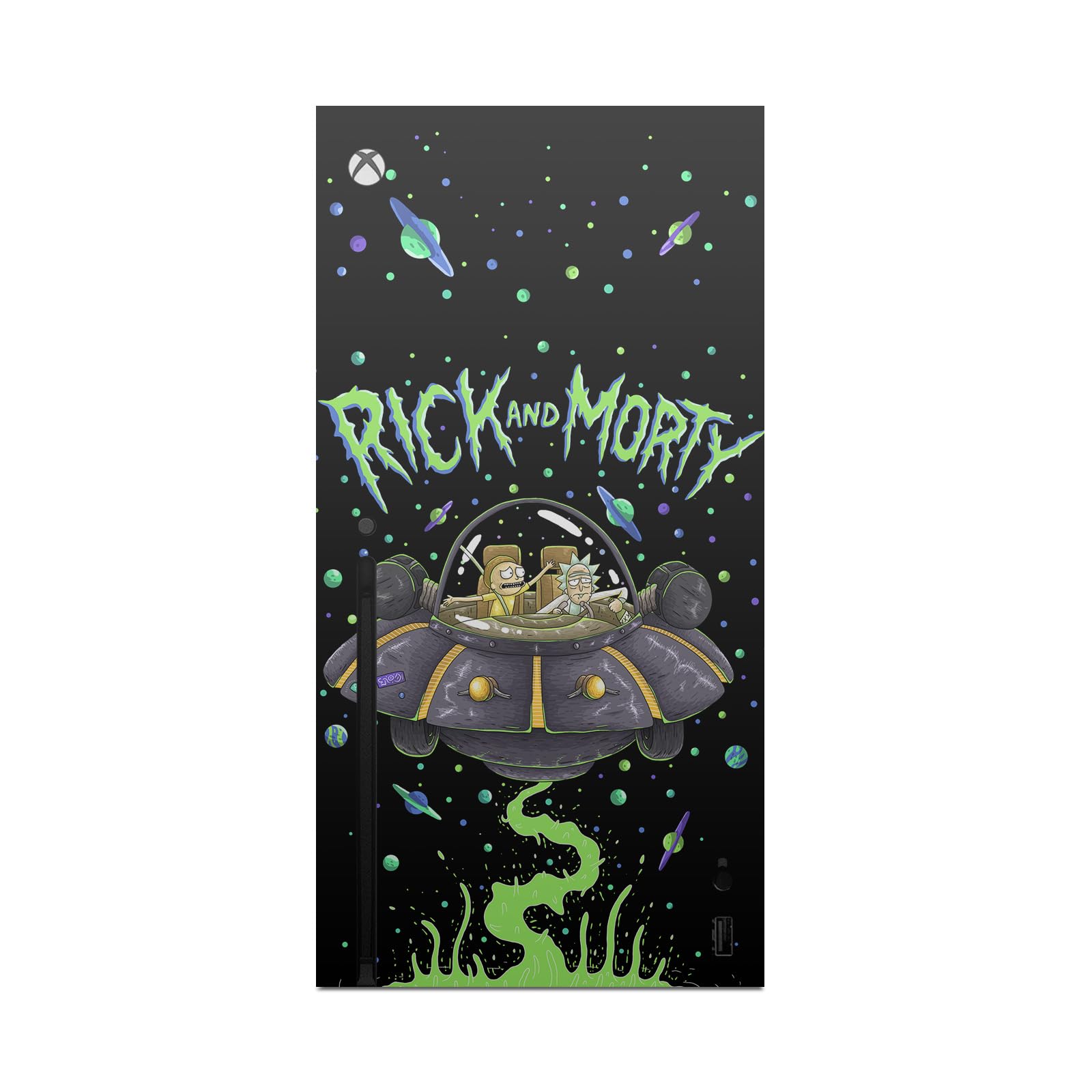 Head Case Designs sous Licence Officielle Rick and Morty Le Space Cruiser Graphiques Vinyle Autocollant De Jeu Peau Autocollant Couverture Compatible avec Xbox Series X Console and Controller Bundle