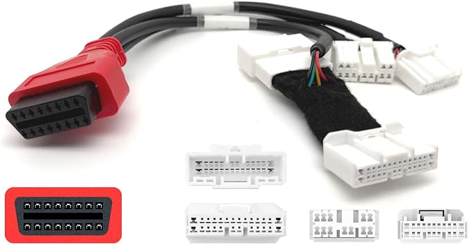 3-in-1 Diagnostic Connector Cable Fit for Tesla Model 3, Model Y, Model S, Model X 12-Pin, 20-Pin, 26-Pin Splitter Harness Adapter Work with Diagnostic Scanner