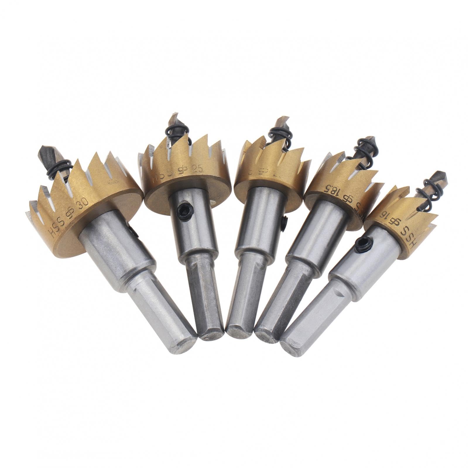Zestaw 5 sztuk wierteł M35 HSS, zestaw pił wiertniczych platerowanych tytanem 16 mm 18,5 mm 20 mm 25 mm 30 mm