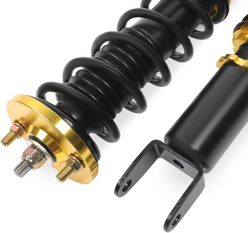 Coilover Struts Spring Shocks Adjustable Height Coilovers Suspension Struts Coil Spring Shocks Struts Full Set Kits ECCPP Fit for 1994-01 for Acura Integra (Need spacers for rear coilover) - Golden
