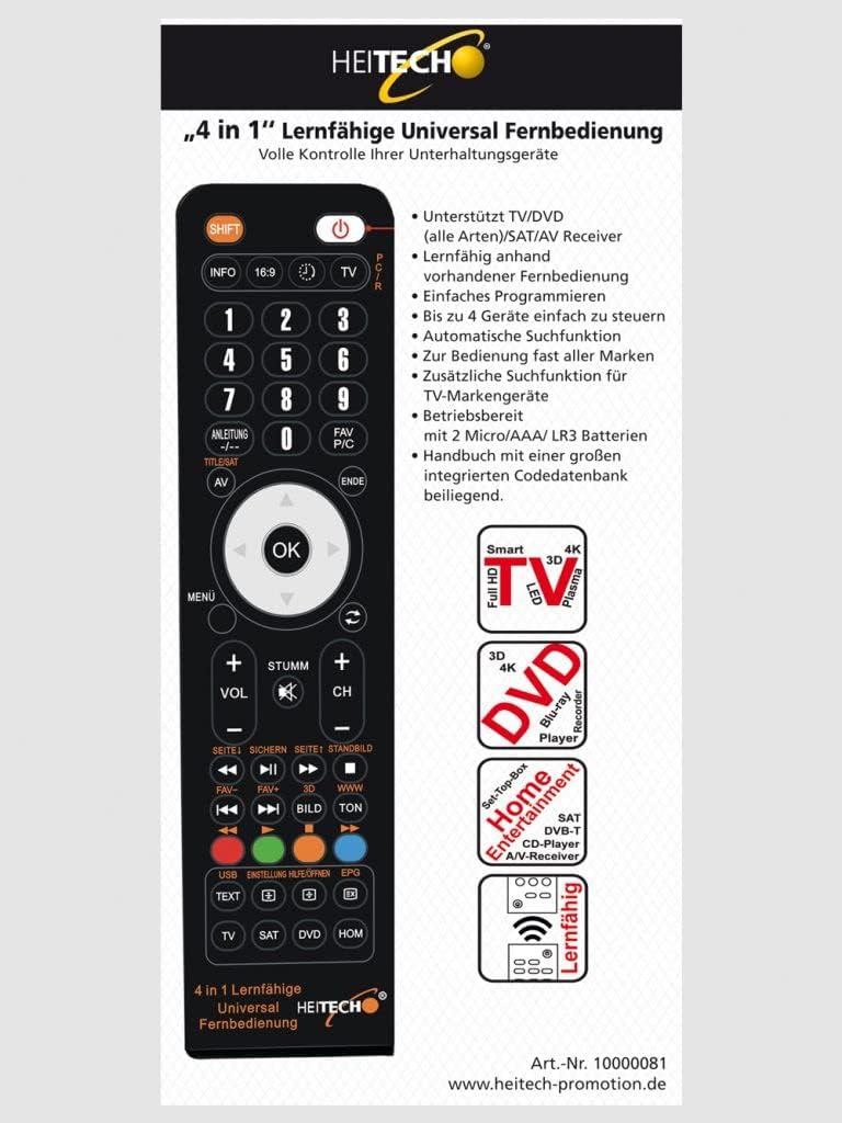 Universal Fernbedienung Fr Receiver