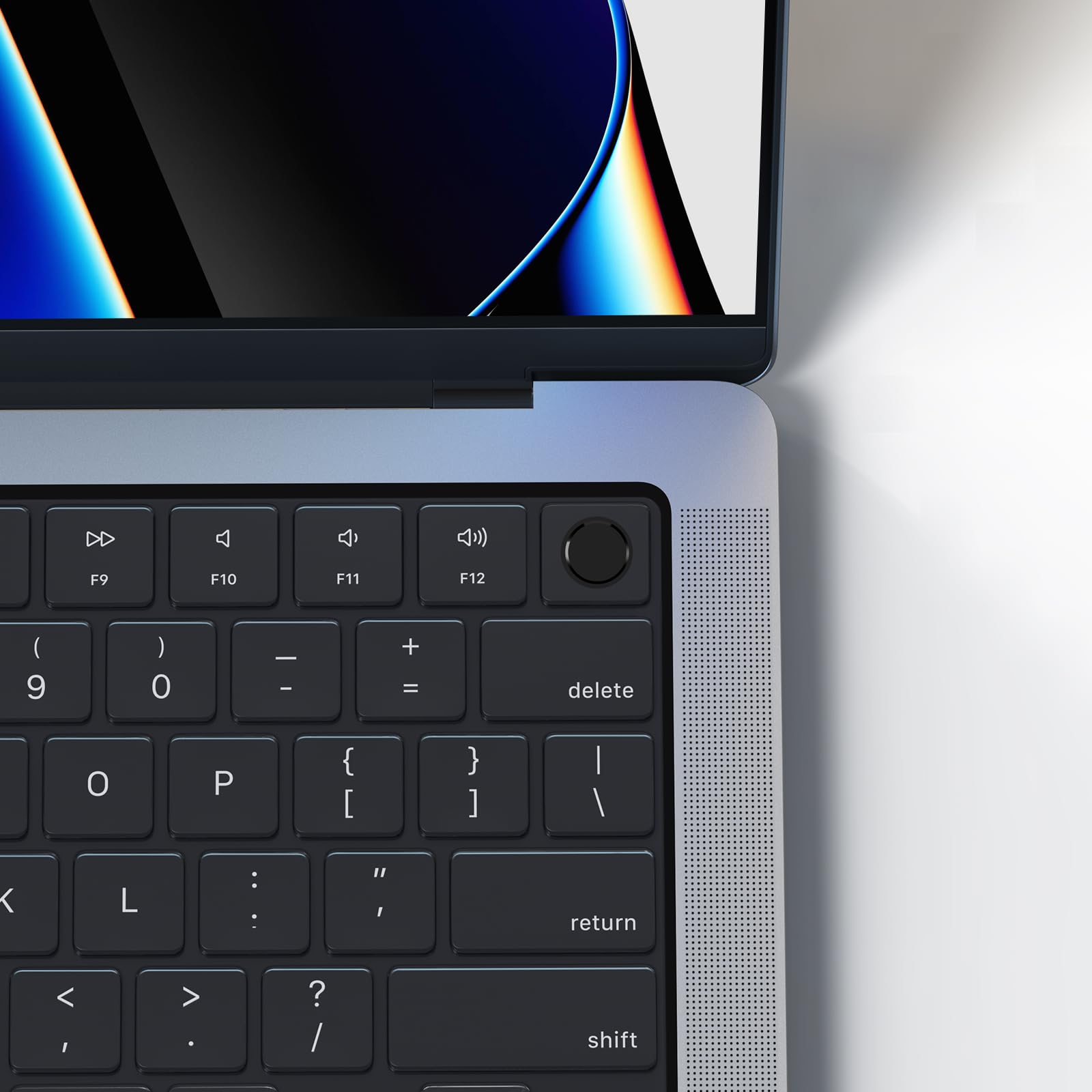 Protezione per tastiera ultra sottile di alta qualità, compatibile con MacBook Air 13/15 M5/M4/M3/M2/M1 Pro/Max MacBook Pro 14/16, M4/M3/M2 MacBook Air 13/15, layout USA, Surround Touch ID