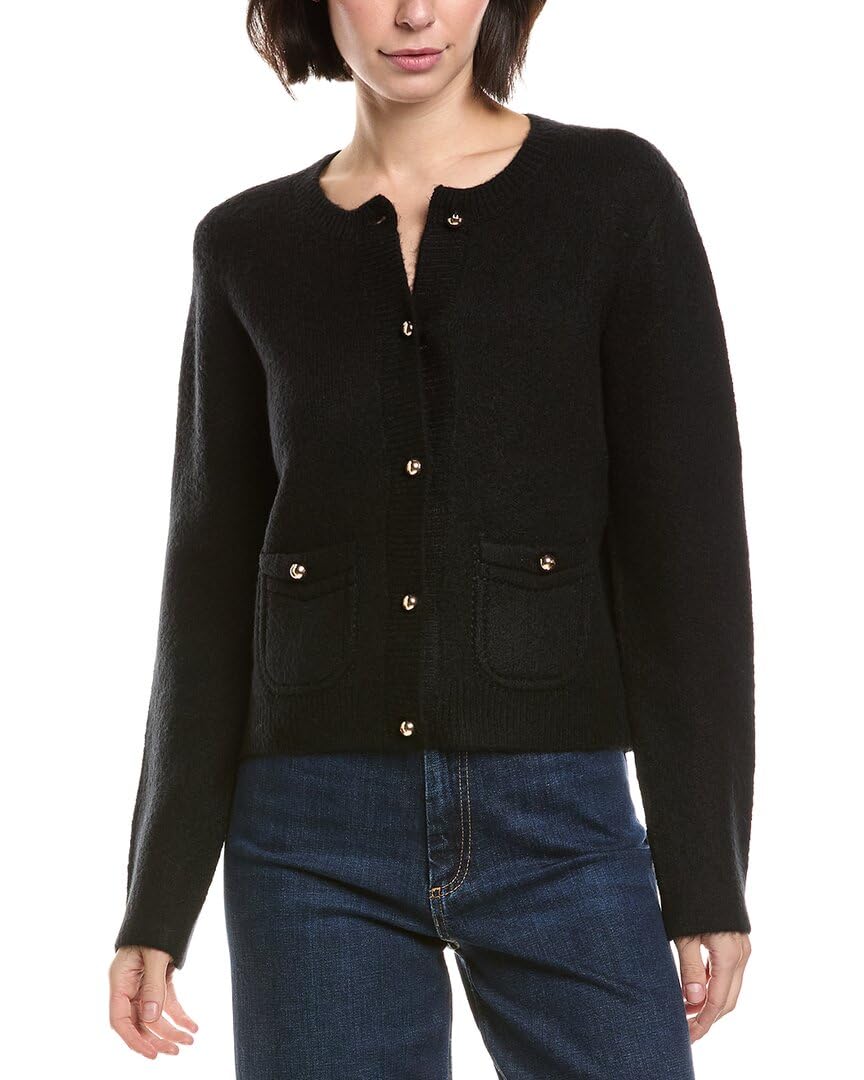 Vince Camuto Womens Long Sleeve Cardigan with Patch Pockets