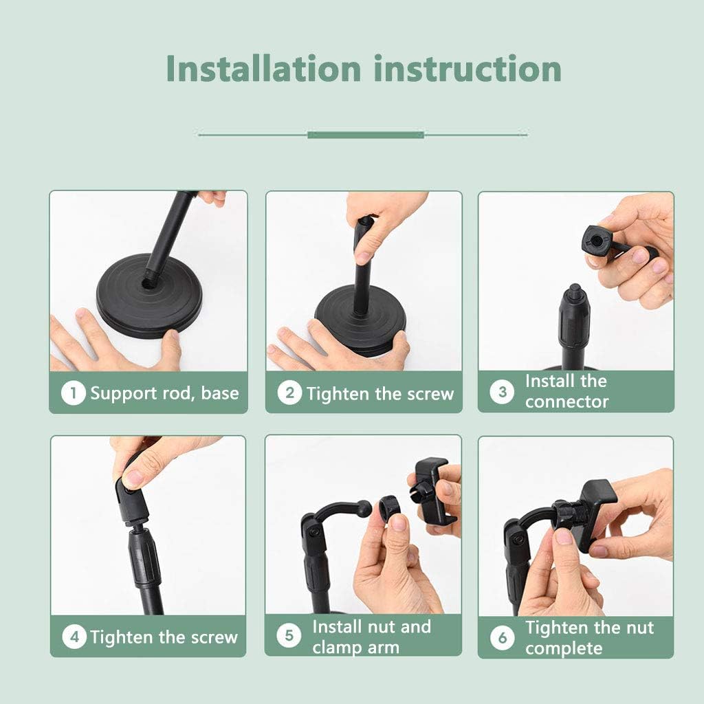 Amаzіng 🔥 NIEDOUDOU[2021 Improved Cell Phone Holder for Live Stream/Watch Video/Hands Free,Adjustable Height&Angle,Stable Phone Holder for YouTube Photography,Compatible with iPhone/Android All Phones(Black)