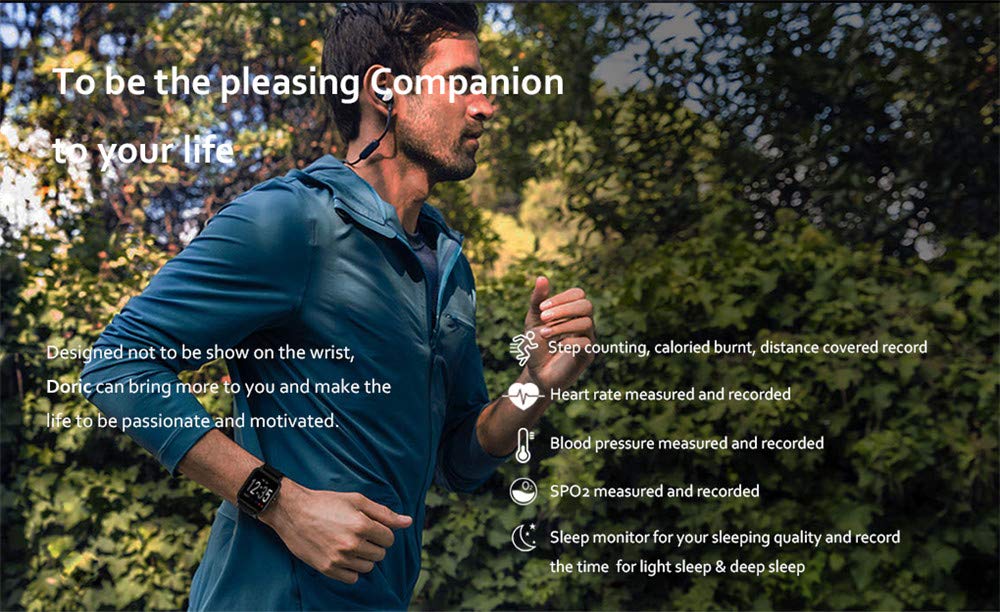 Bluetooth 4.0 Impermeabile IP68 Fitness Tracker con frequenza cardiaca, Pressione sanguigna, Ossigeno nel Sangue, Sleep Monitor attività Tracker 1.3 Pollici Schermo, Android iOS Rosa