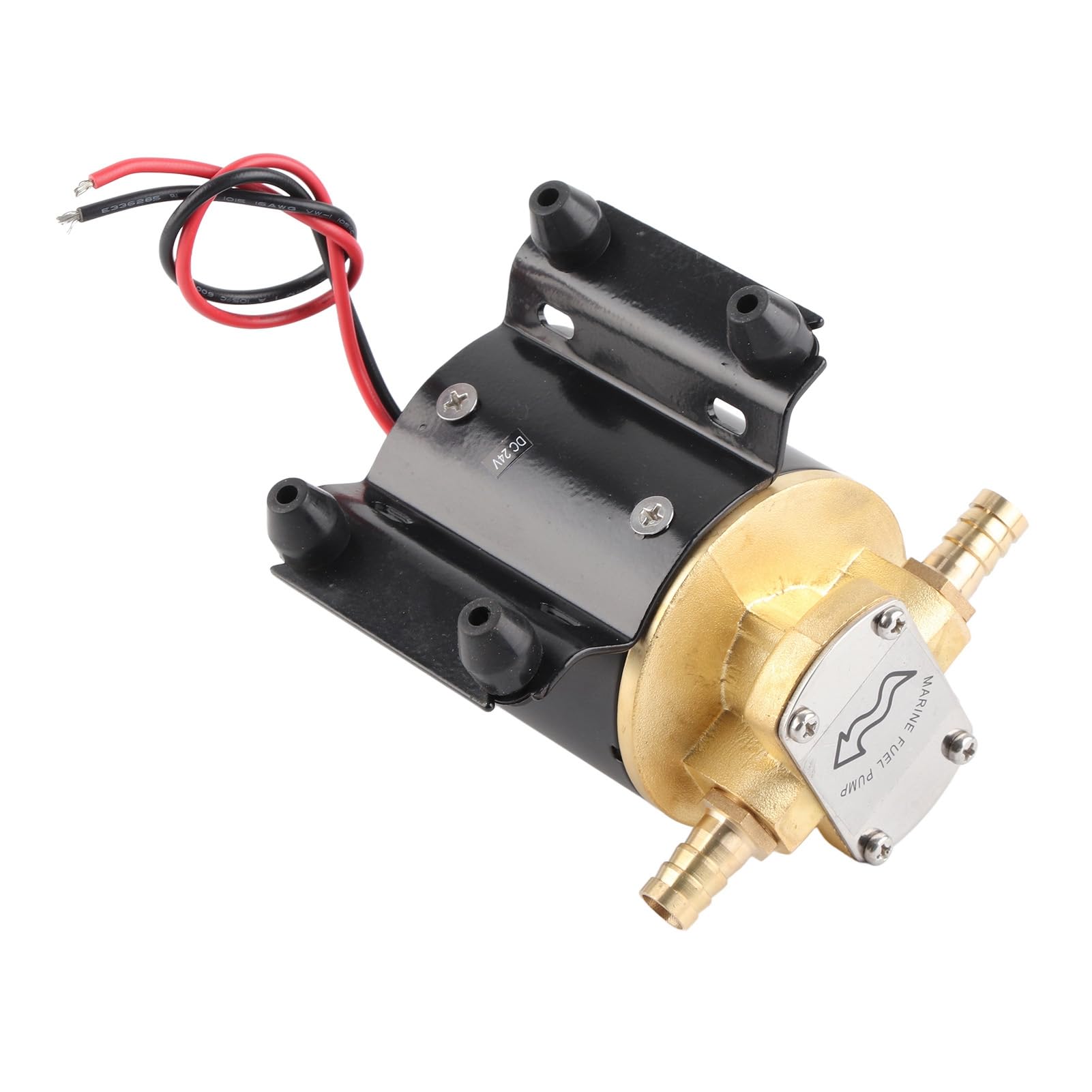 Bomba de paletas de 24 V, bomba eléctrica autocebante para líquidos, bomba de engranajes con impulsor, caudal de 2 GPM y altura de descarga de 3 metros para lubricantes, diésel, ag