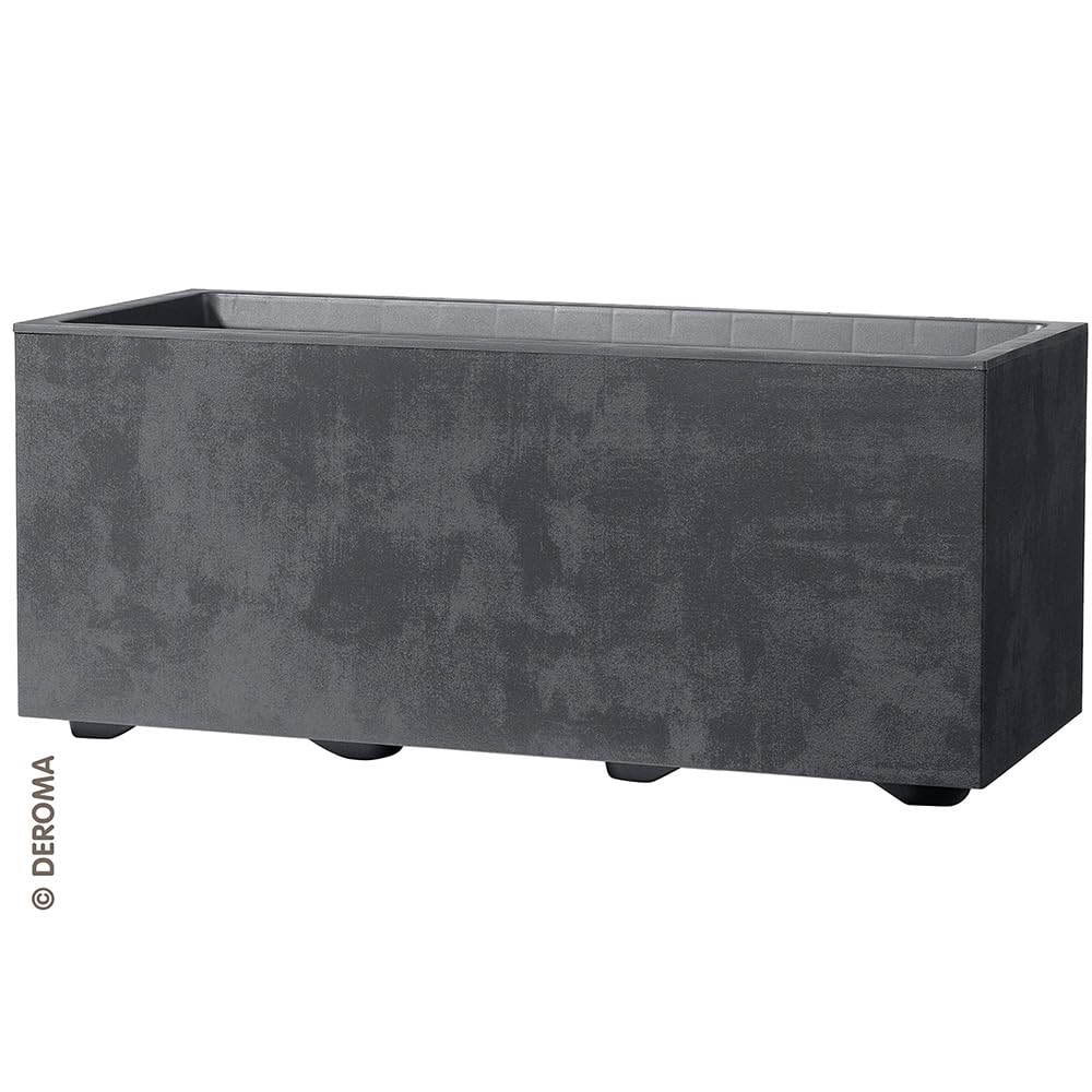 Deroma FIORIERA DA ESTERNO MILLENIUM RETTANGOLARE IN RESINA COLORE ANTRACITE, 99X37X39 CM