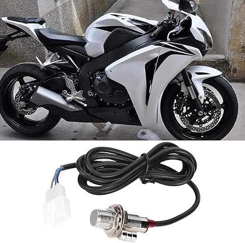 Miniatura 2 de Aramox Cable del sensor del velocímetro, sensores de cable del tacómetro del velocímetro del odómetro digital de la motocicleta con 3 imanes
