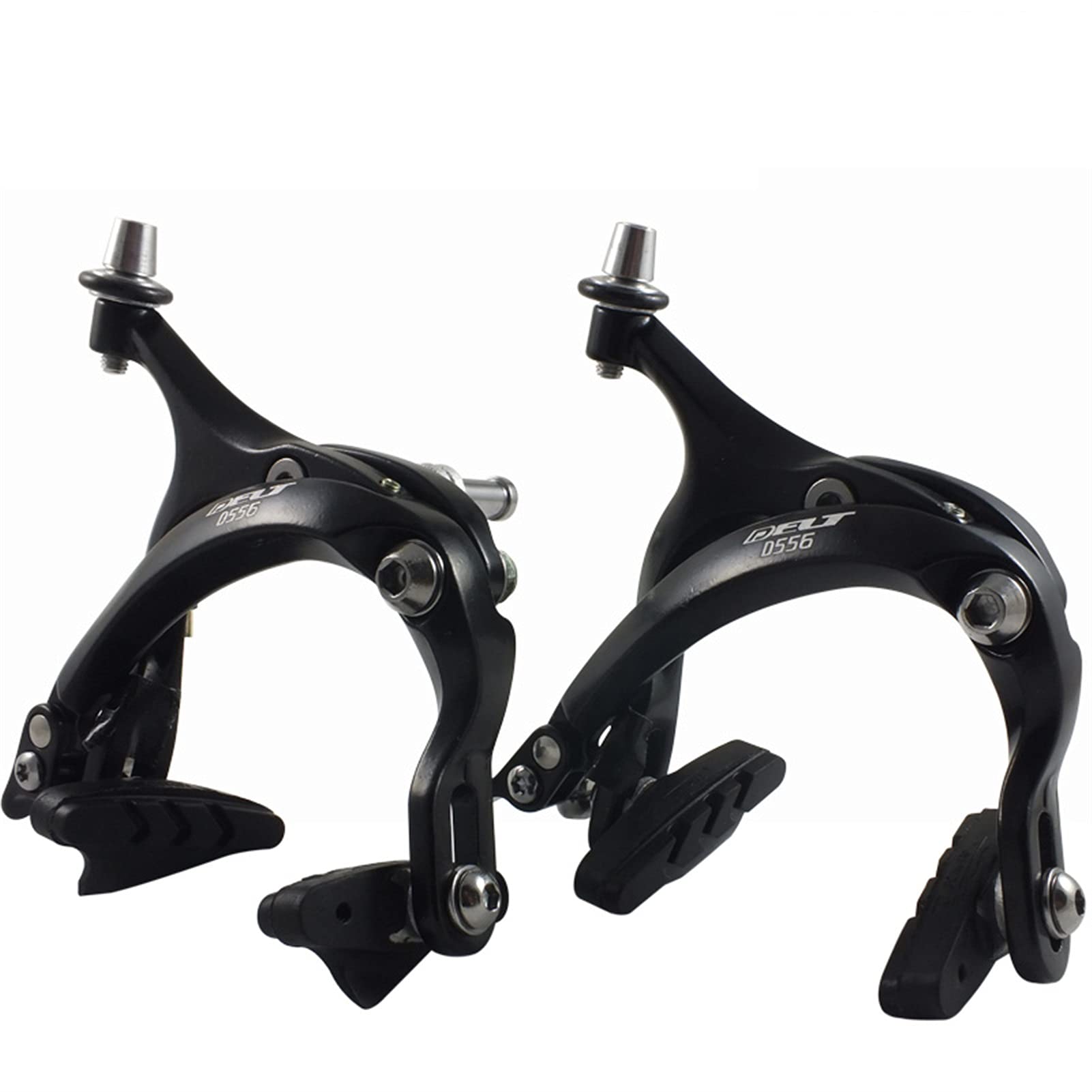 V Brake Set 1 pz Ciclo Stradale Bicicletta Bike C Scarpe Freno Calvatore Pinza Set 55-72mm Braccio Lungo Caliper c Clip Nero Accessori Neri Pinza Freno MTB (Color : Front Brake)