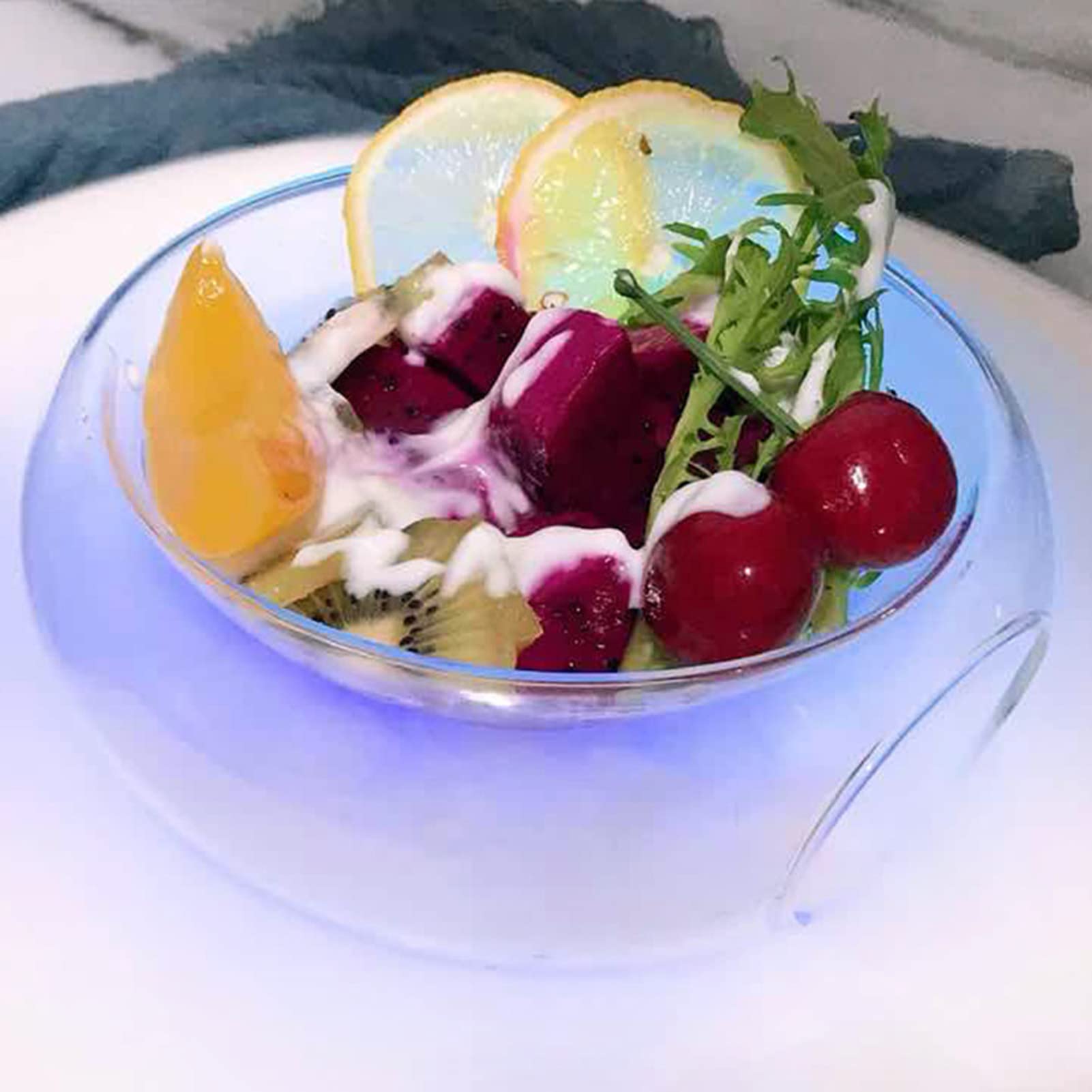 Ciotola di concezione Artistica Piatti di Vetro creativi Fumo di Ghiaccio Secco per Forniture per Club dell'hotel, stoviglie in Vetro borosilicato Alto
