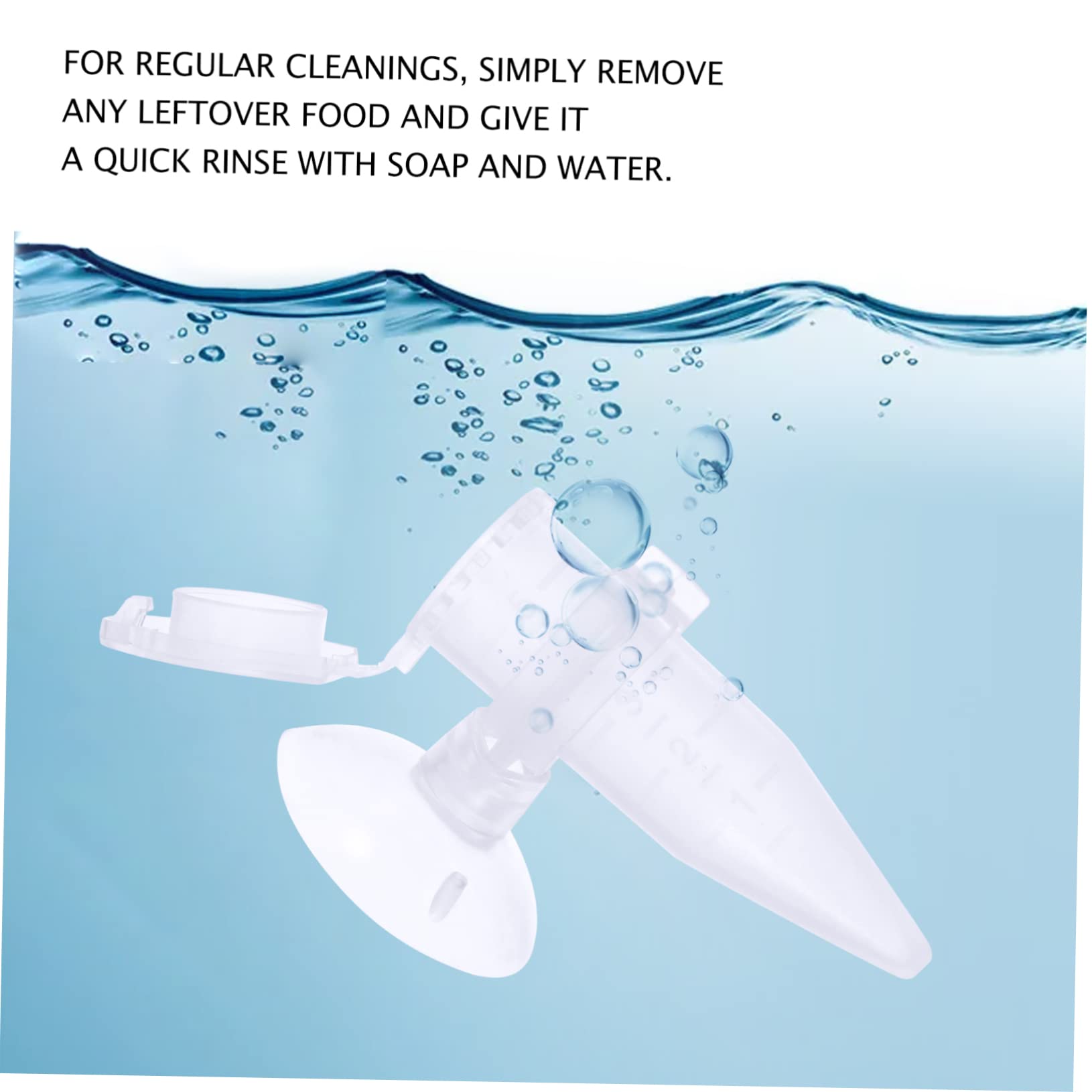 Toddmomy 15piezas Alimentador Automático para Camarones Ventosa para Acuarios De Agua Dulce y Salada Diseño Mini Práctico y Elegante