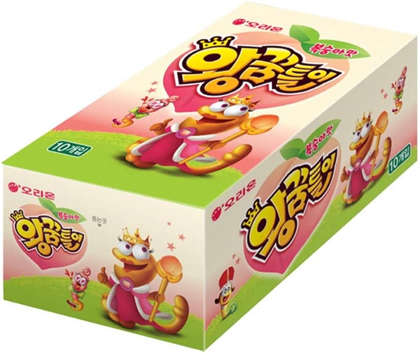 Orion Worm Jelly Peach 67g(pack of 10) 왕꿈틀이