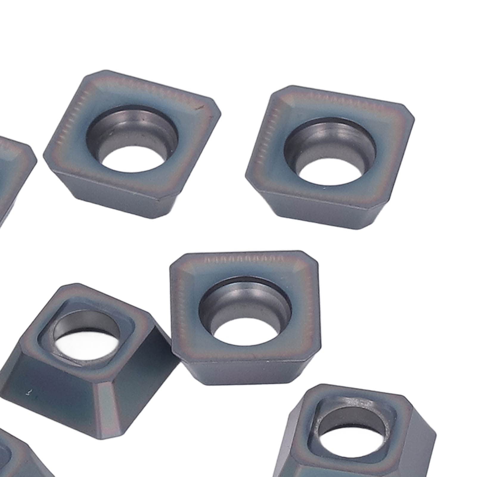 AMONIDA Płytki Węglikowe Trwałe Ostrza Tnące CNC do Frezarek, z powłoką do Stali Nierdzewnej, Aluminium, Miedzi i Innych, 10 szt.