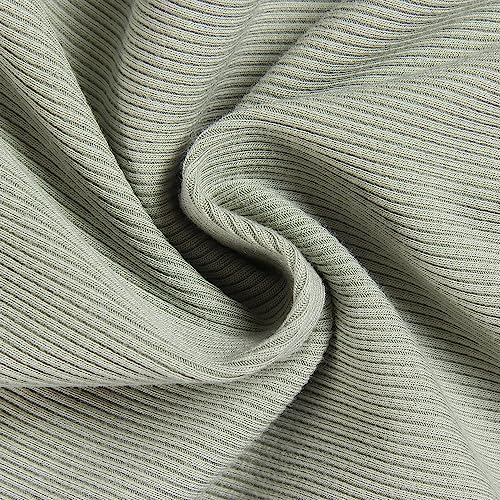 Image of Roselux Women's Summer Scoop Neck Short Sleeve T-Shirts Ribbed Knit Slim Fitted Casual Basic Top