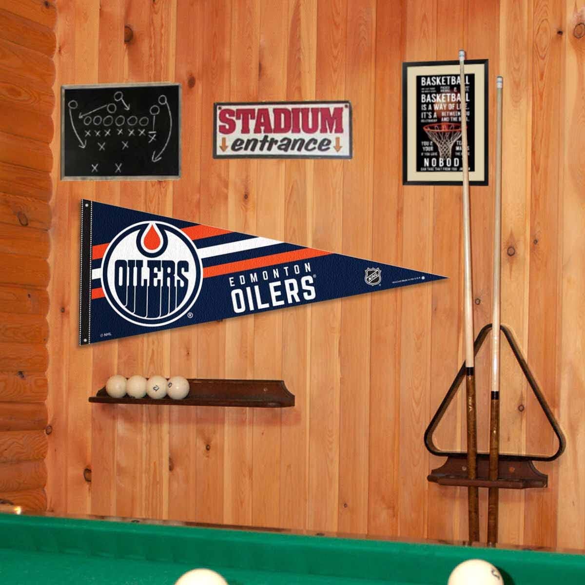 Edmonton Oilers Pennant Flag and Wall Tack Pads Mounts - Image 4
