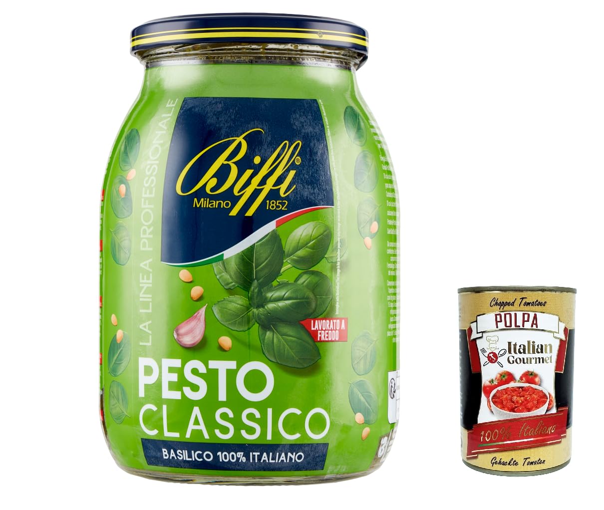 Italian Gourmet Pesto Classico Salsa Professionale 3 x 980g, Basilikum grün